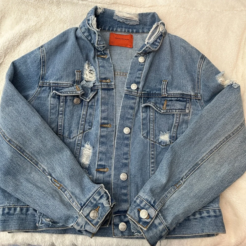 Signature8 distressed Jean jacket - Picture 1 of 5